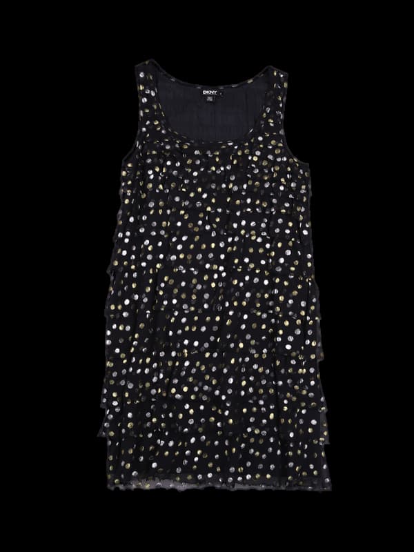 글로우 도트 민소매 원피스