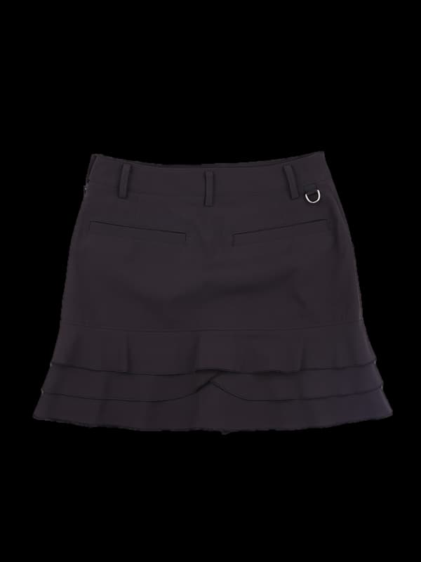 로고 플레어 스커트