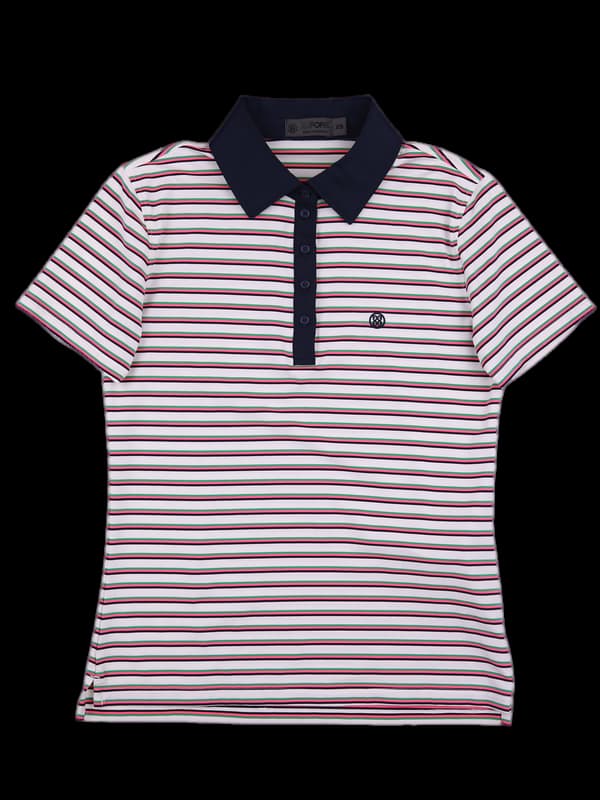 카라 스트라이프 반팔