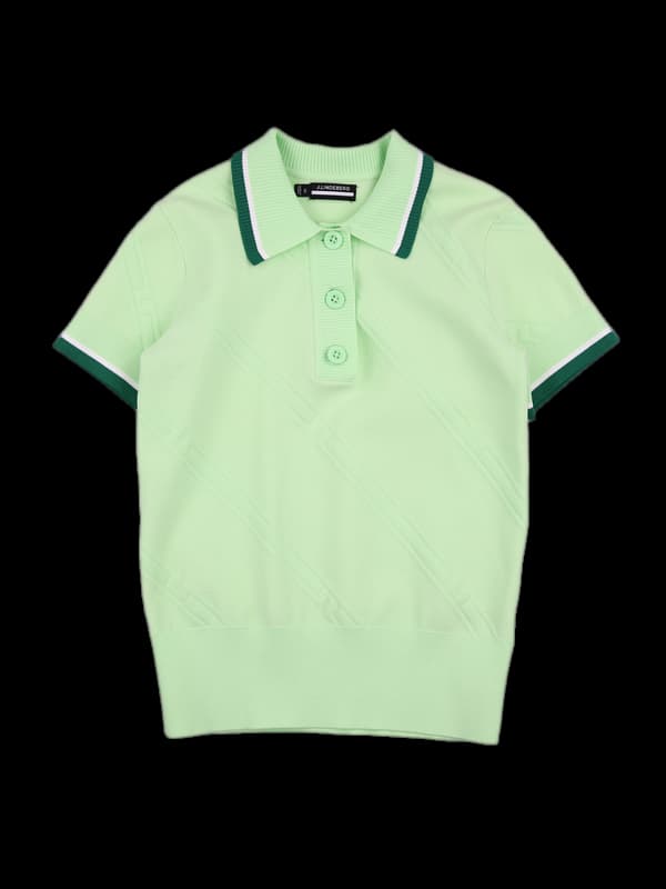 레이온 배색 카라 반팔