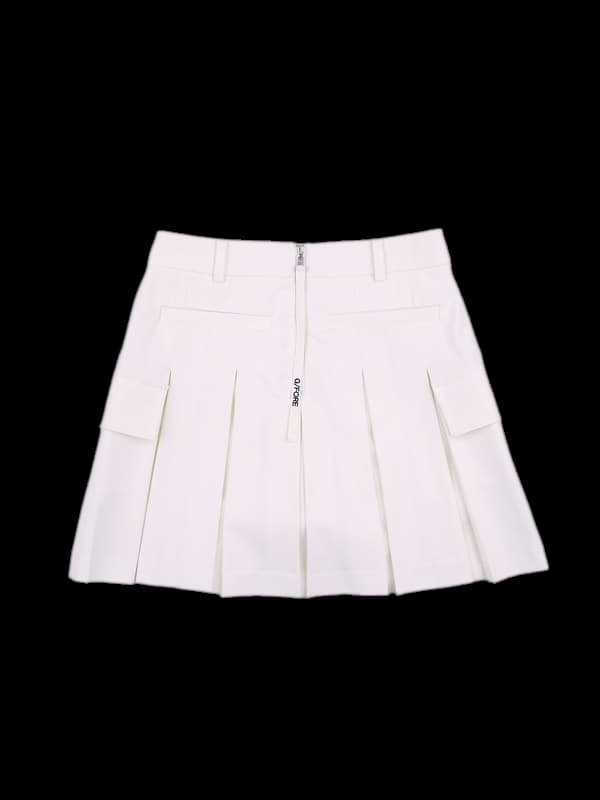 로고 주머니 포인트 스커트