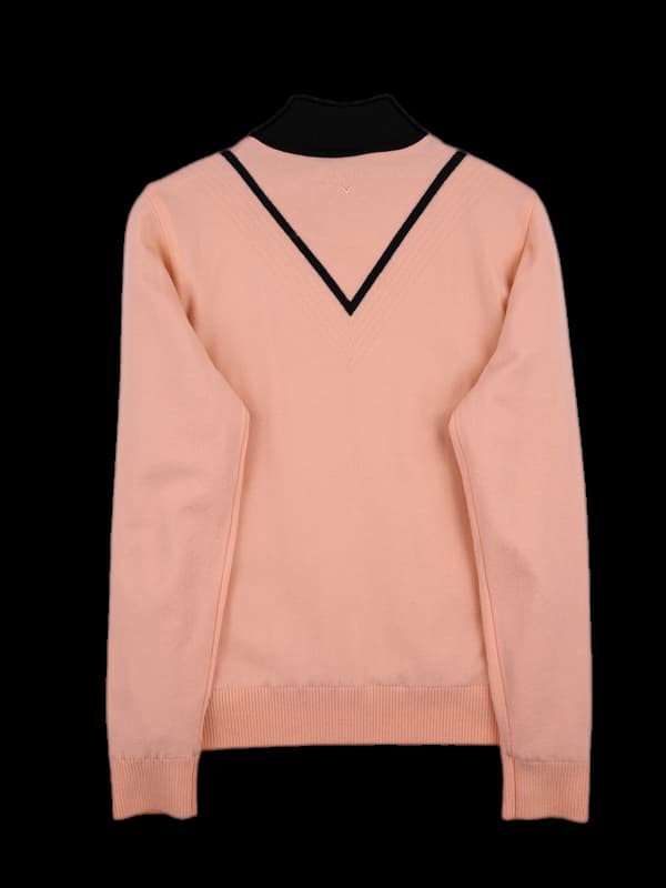 방풍 카라 긴팔니트