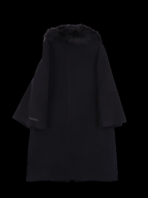 여우털 울 코트