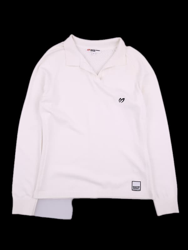 카라 브이넥 긴팔니트