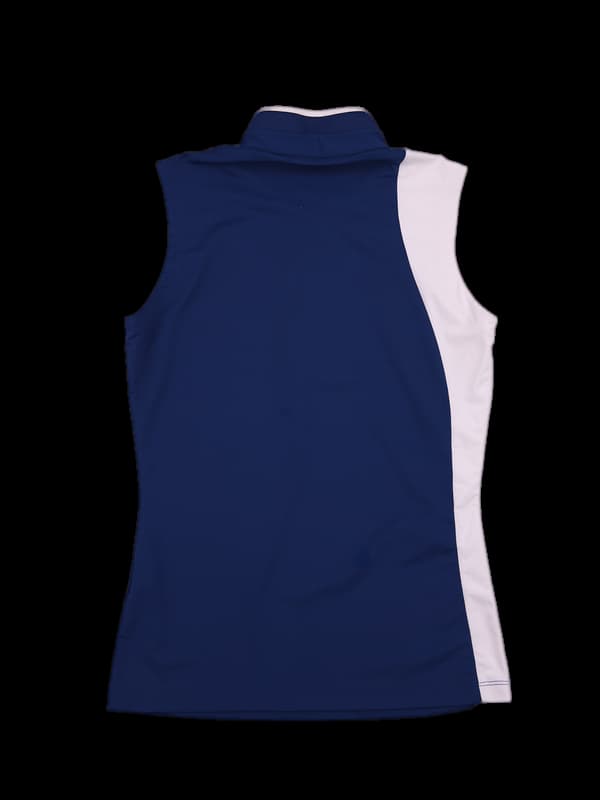 단추 민소매 탑