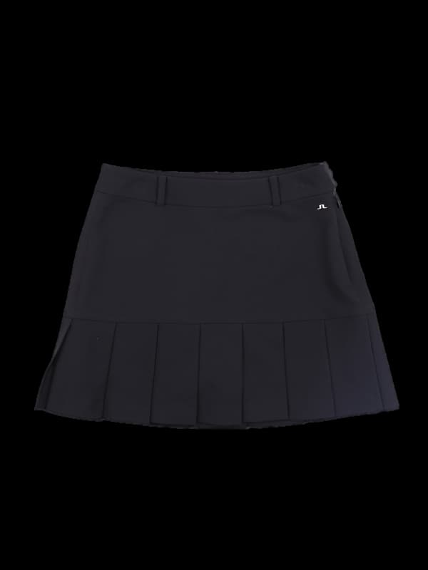 로고 주름 스커트