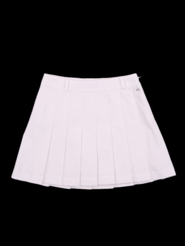 로고 플리츠 스커트