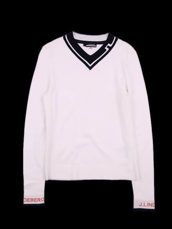 레이온 소매 포인트 긴팔니트