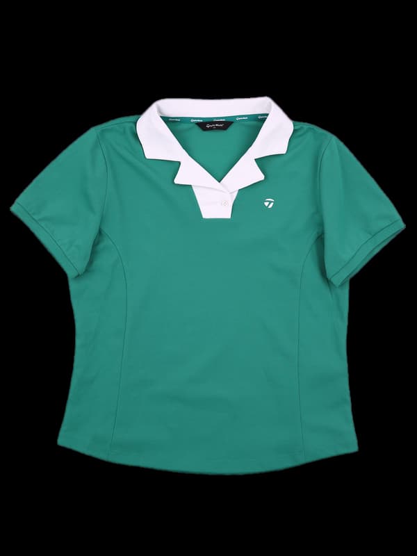 로고 슬림 카라 반팔