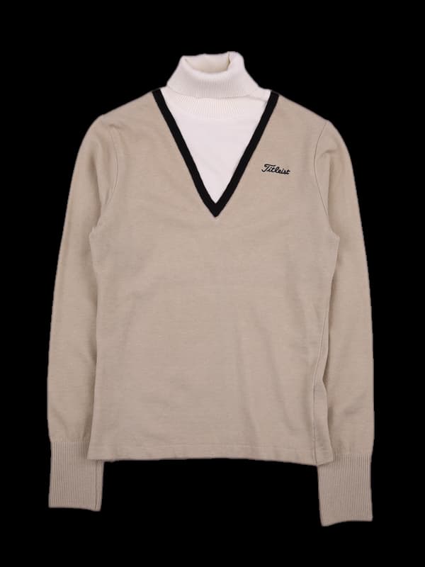 로고 울 배색니트