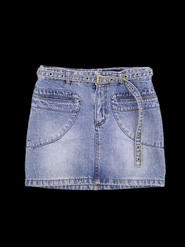 벨트 포켓 데님스커트