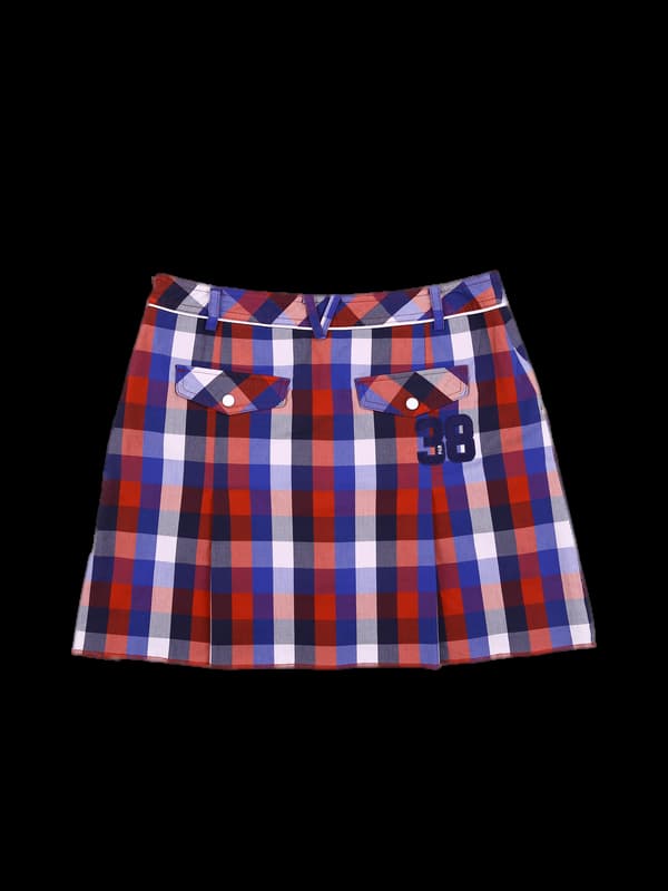 체크 미니스커트