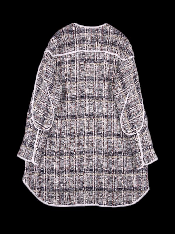 트위드 롱 코트