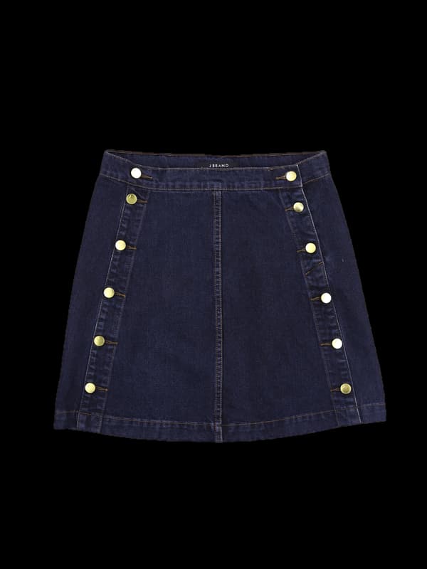 버튼 데님스커트