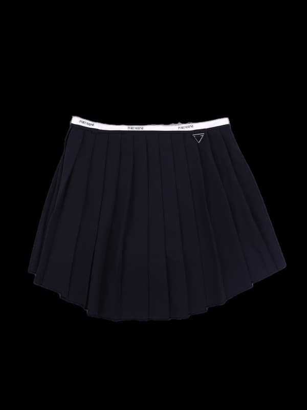 체인 벨트 플리츠스커트