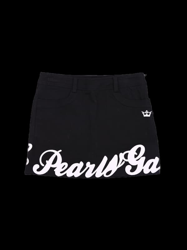 로고 패치 스커트