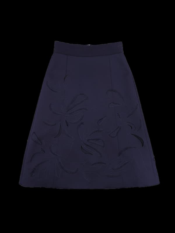 펀칭 자수 스커트