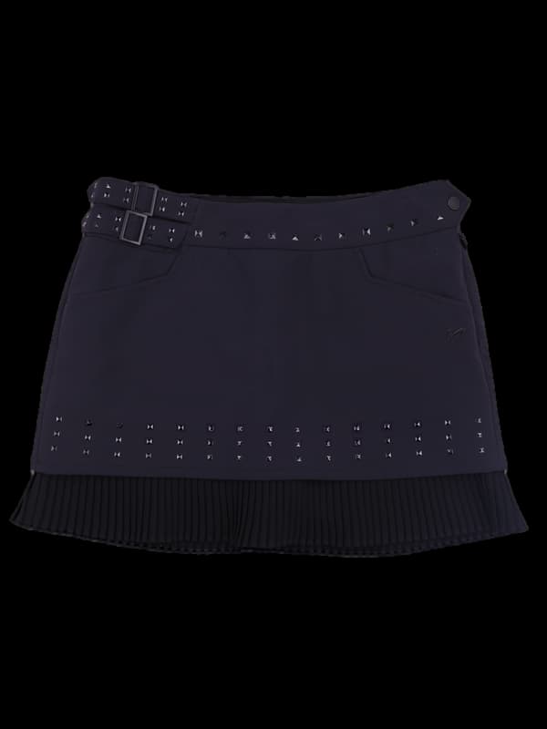 벨트 이중 스커트