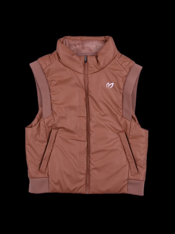 가죽 패딩 베스트