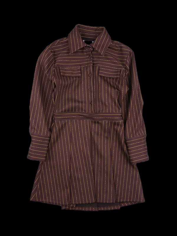 로고 스트라이프 원피스