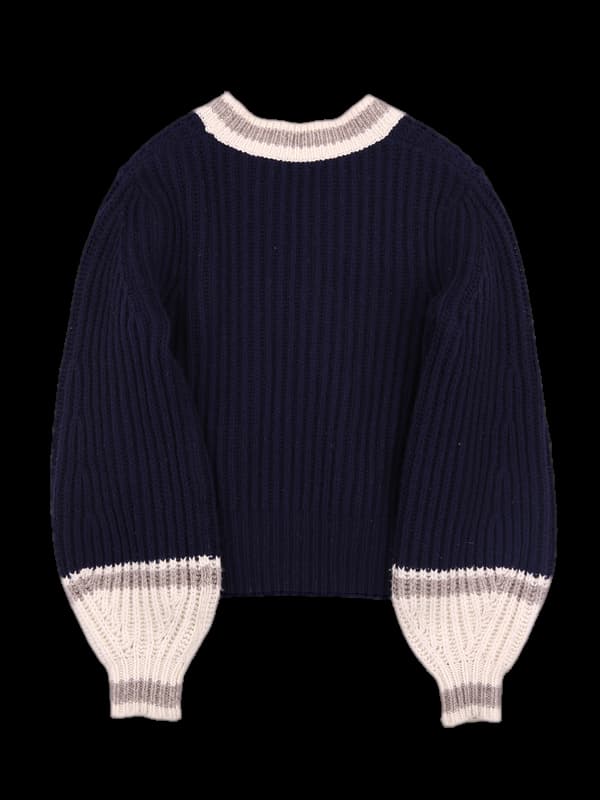 브이넥 니트가디건