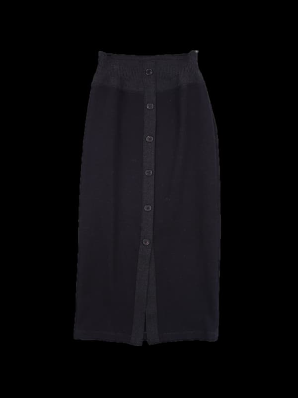 단추 니트스커트