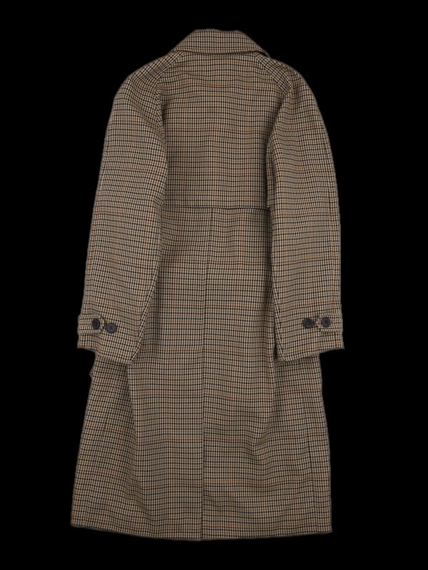체크 롱코트