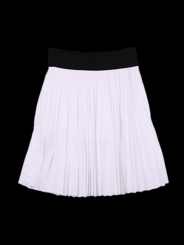 미디 플리츠 스커트
