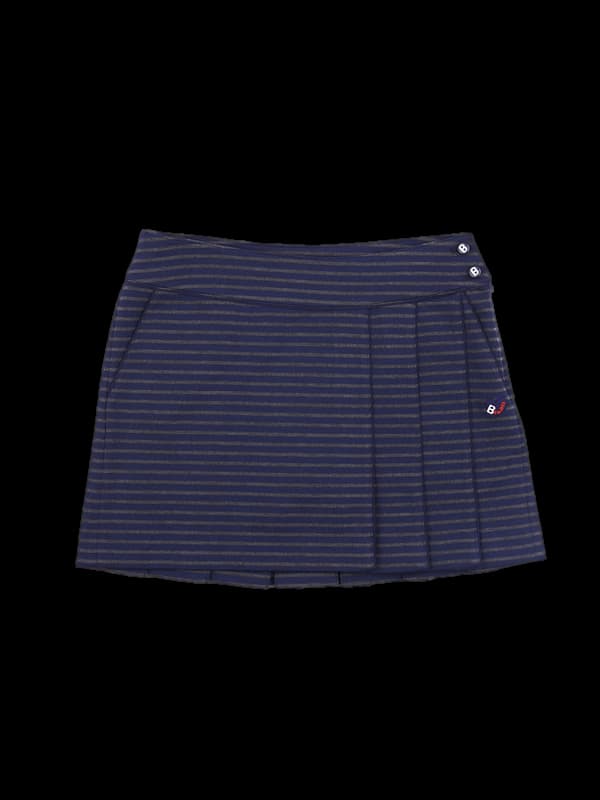 스트라이프 플리츠 스커트