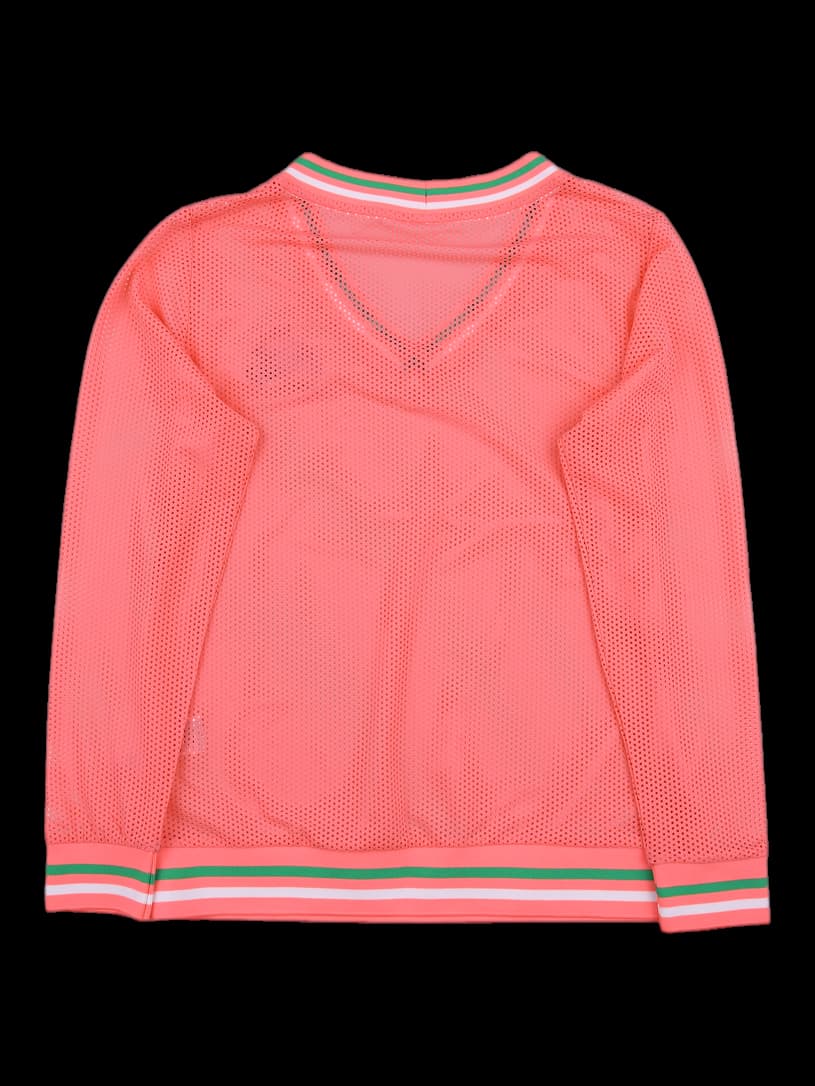 펀칭 브이넥 티셔츠