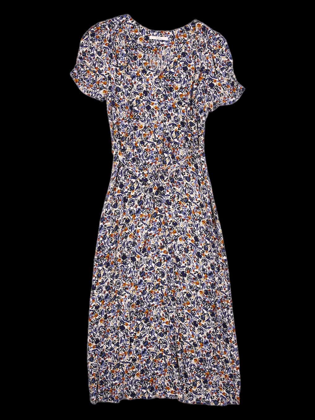 브이넥 반팔 원피스