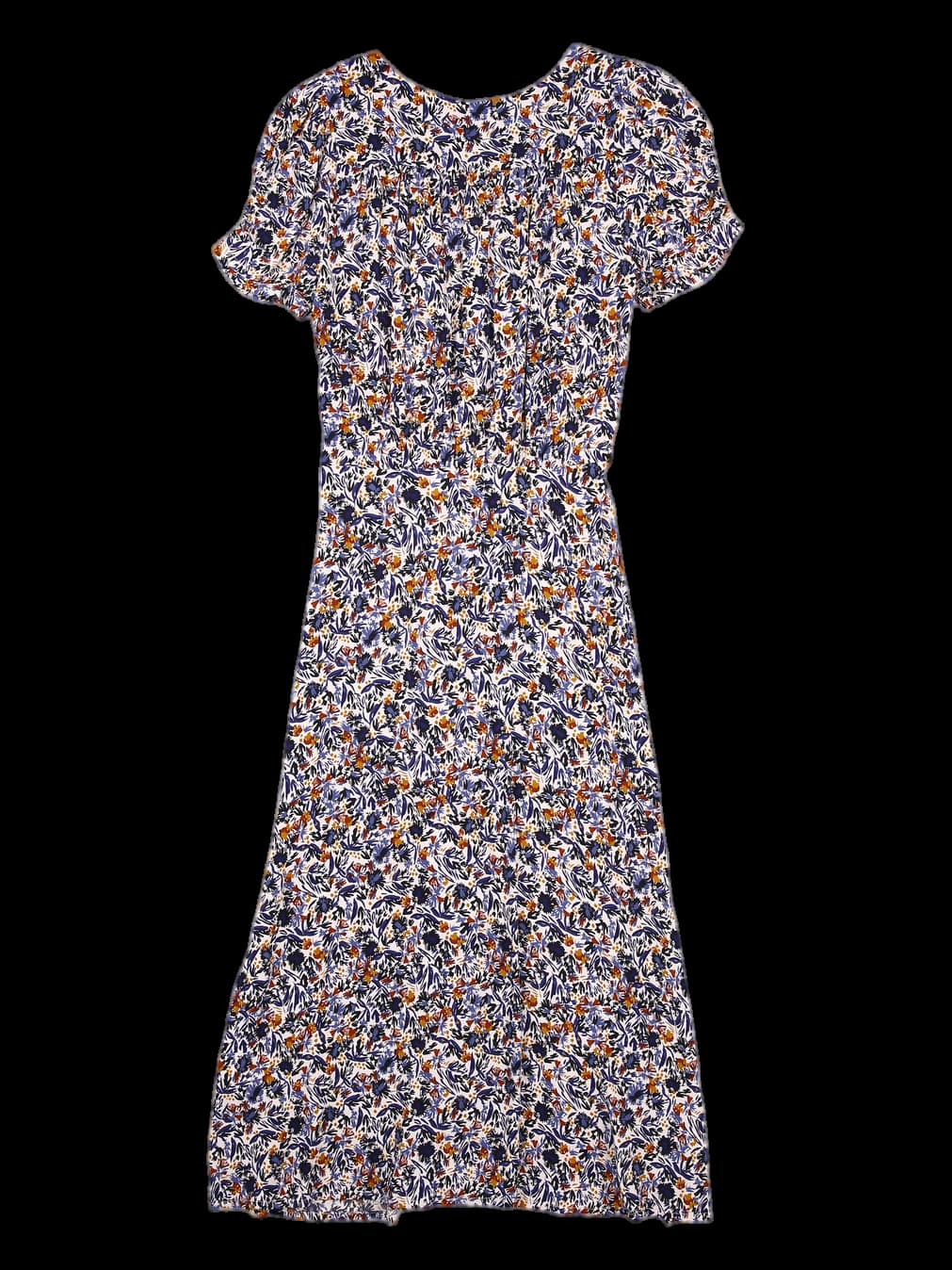 브이넥 반팔 원피스