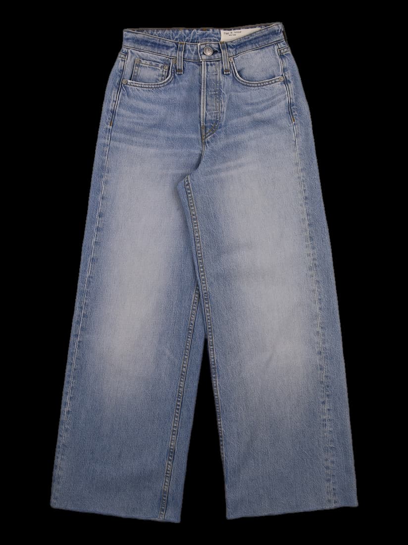 와이드 데님 롱 팬츠