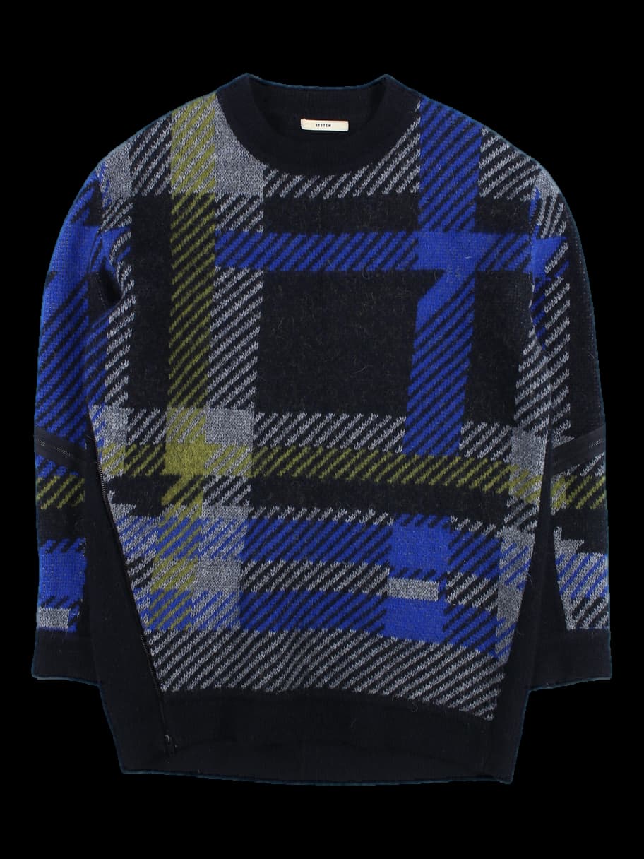 패턴 긴팔 니트