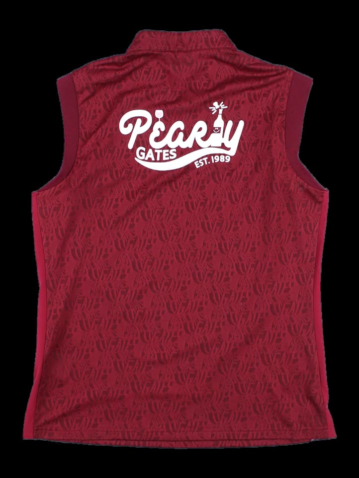 패턴 브이넥 슬리브리스