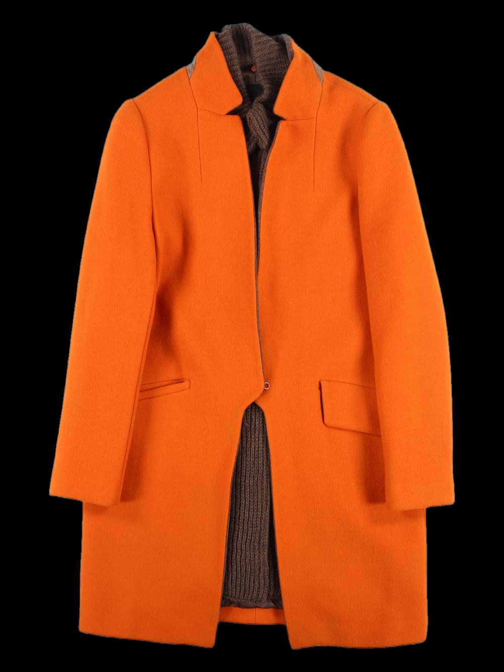 니트 카라 코트