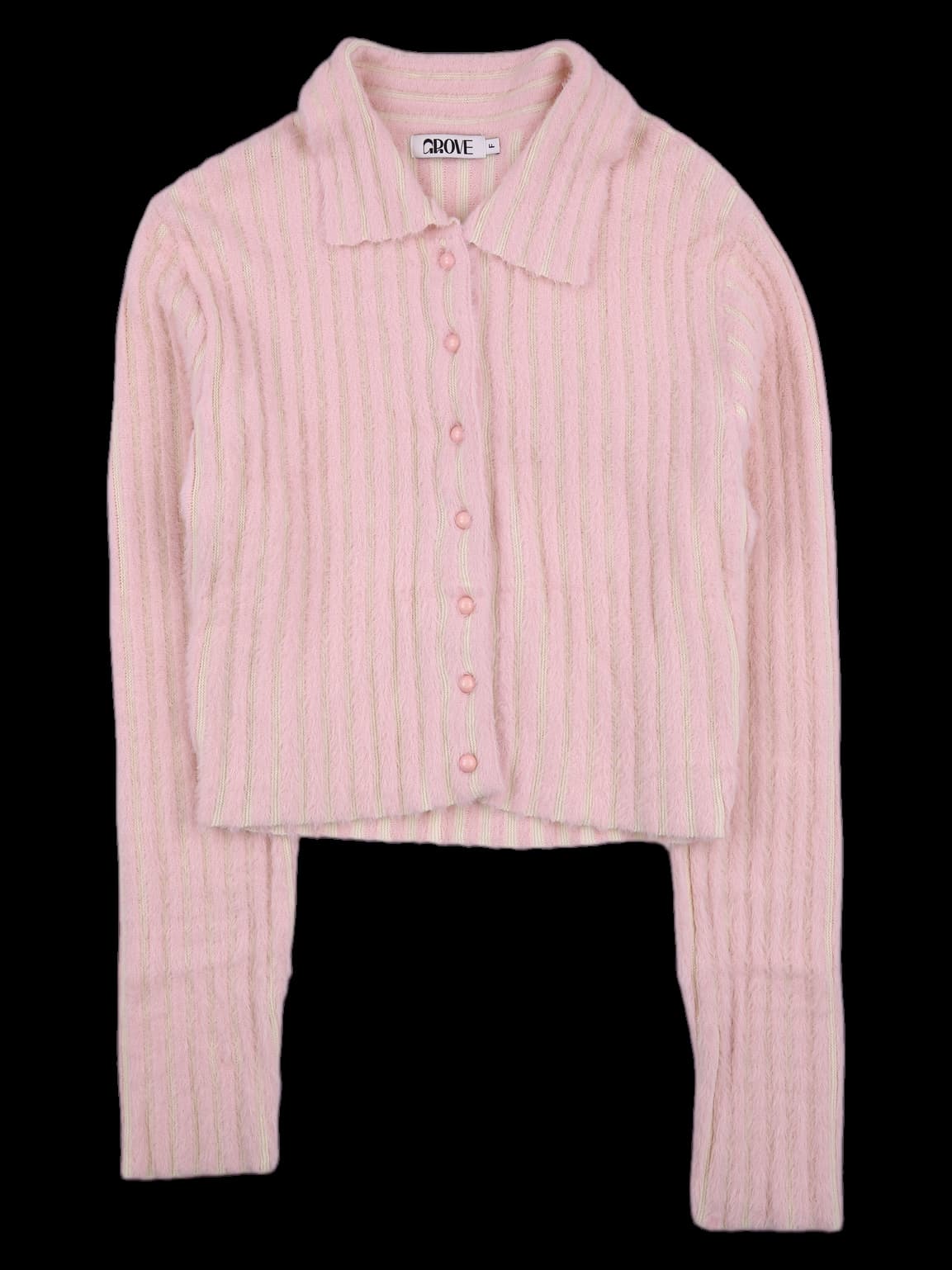 긴팔 카라 가디건