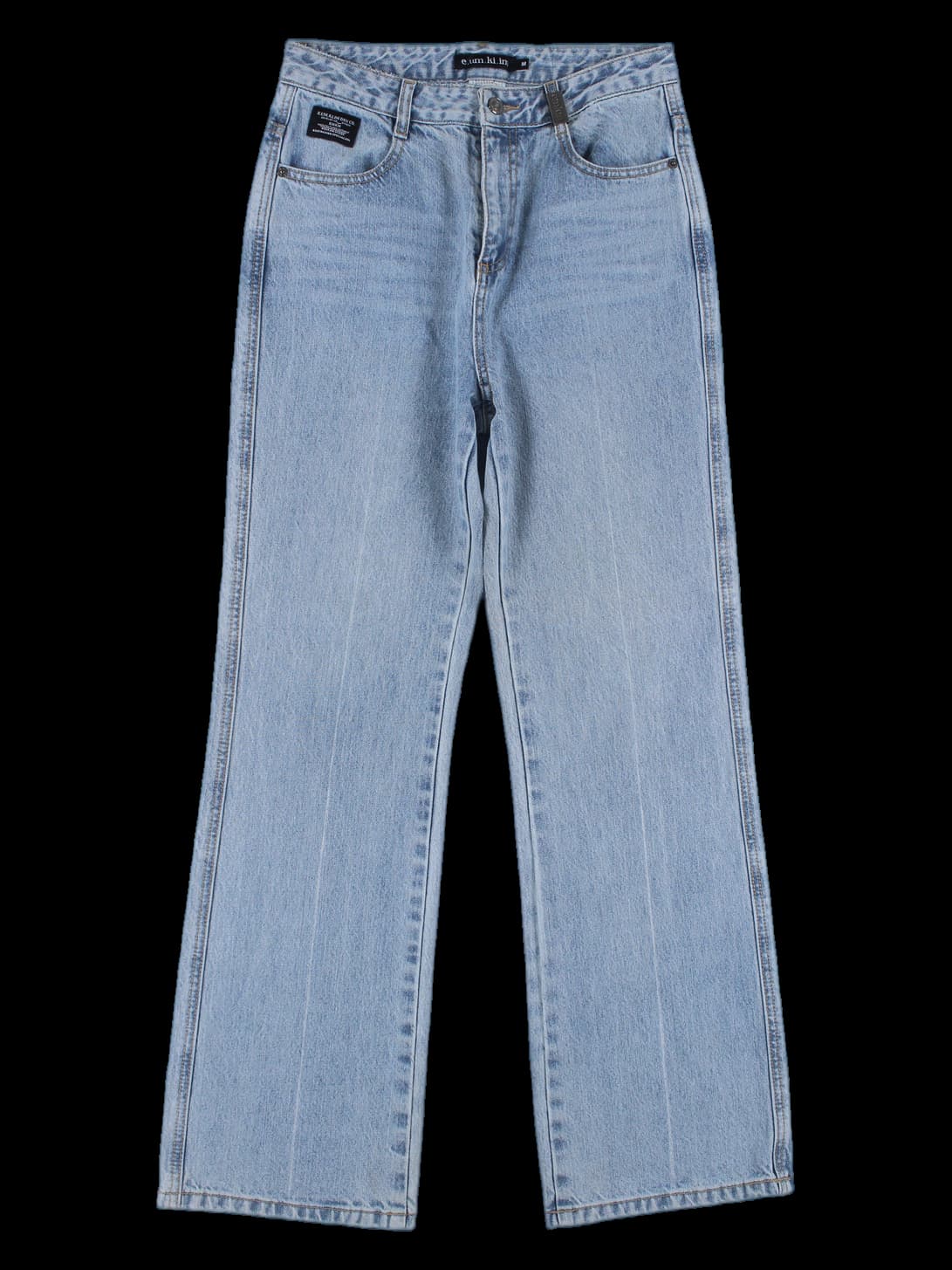 와이드 데님 롱 팬츠