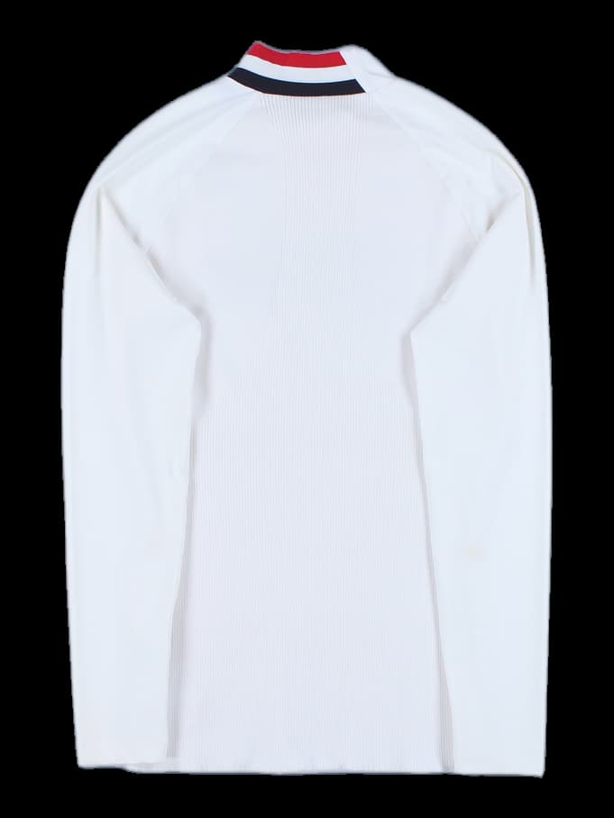 삼색 니트 패치 풀오버