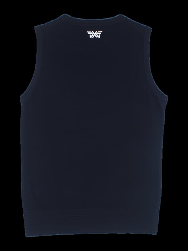 로고 포인트 민소매 니트