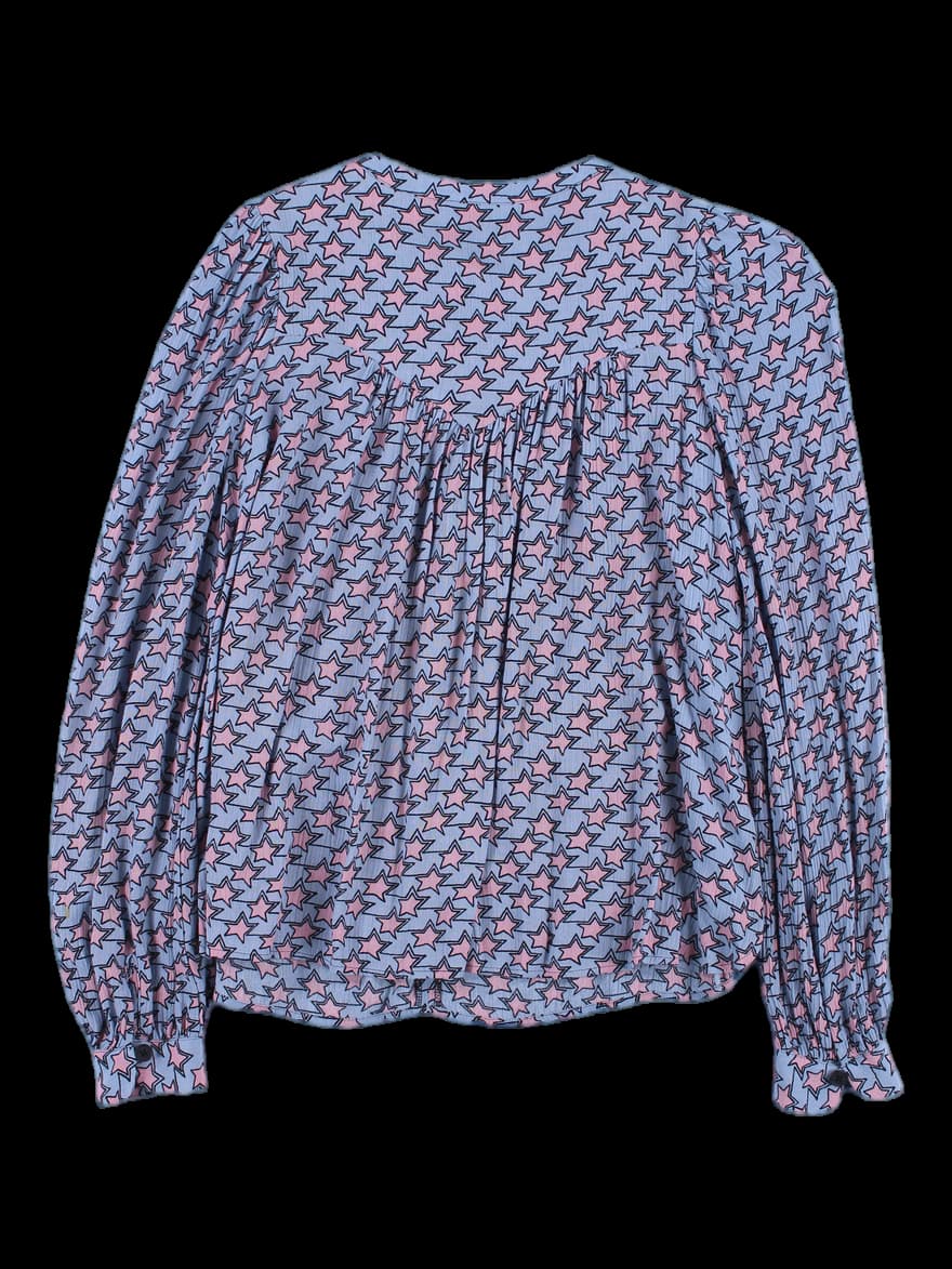 별 프린트 블라우스
