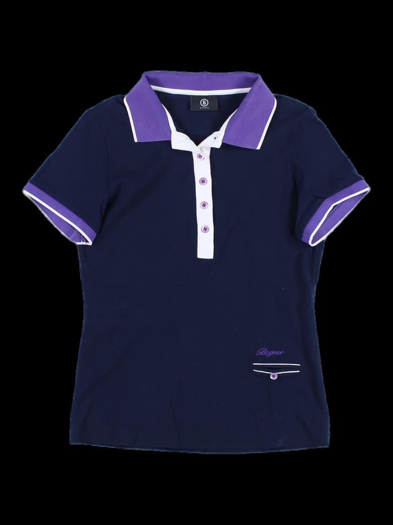 배색 반팔카라티