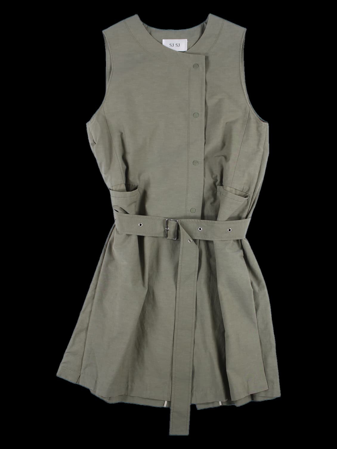 벨티드 슬리브리스 자켓