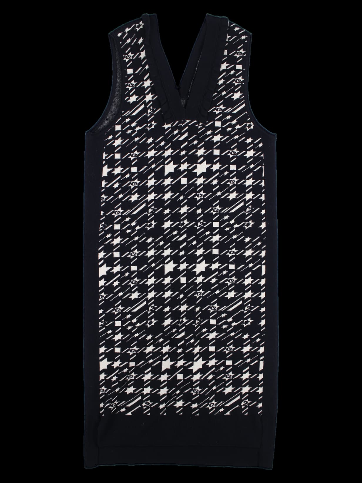 딥 브이넥 롱 원피스