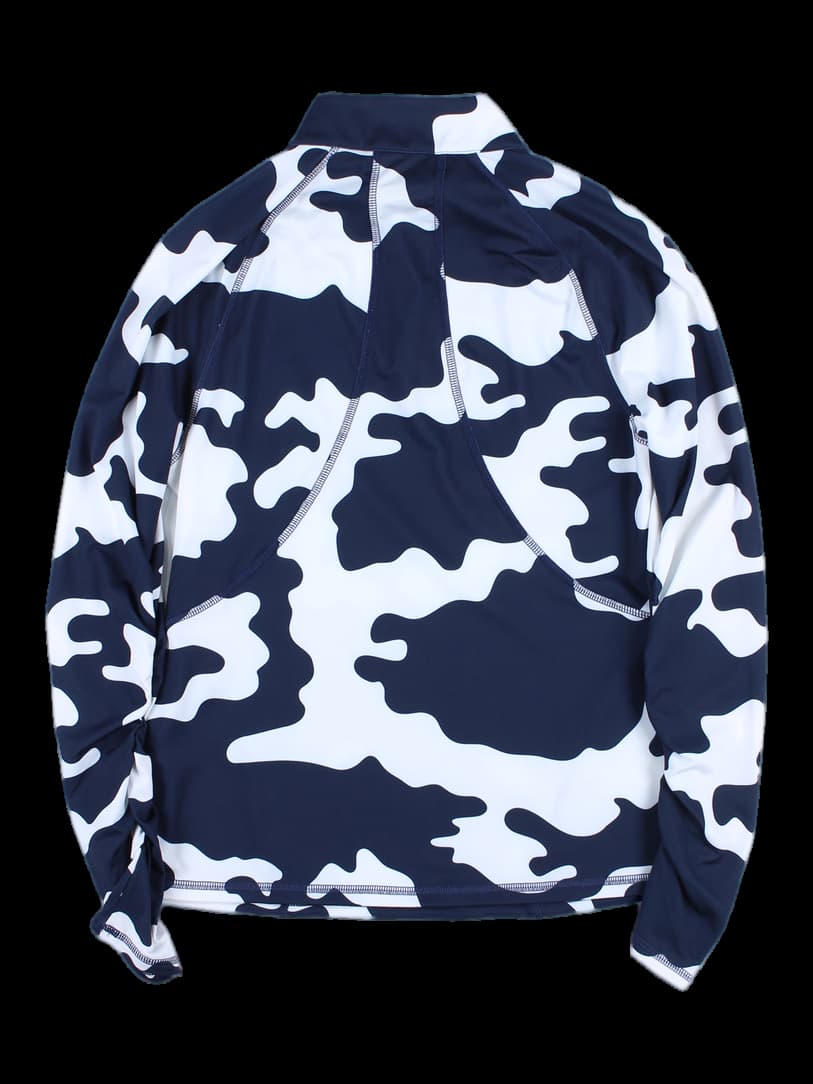 패턴 긴팔 하프집업