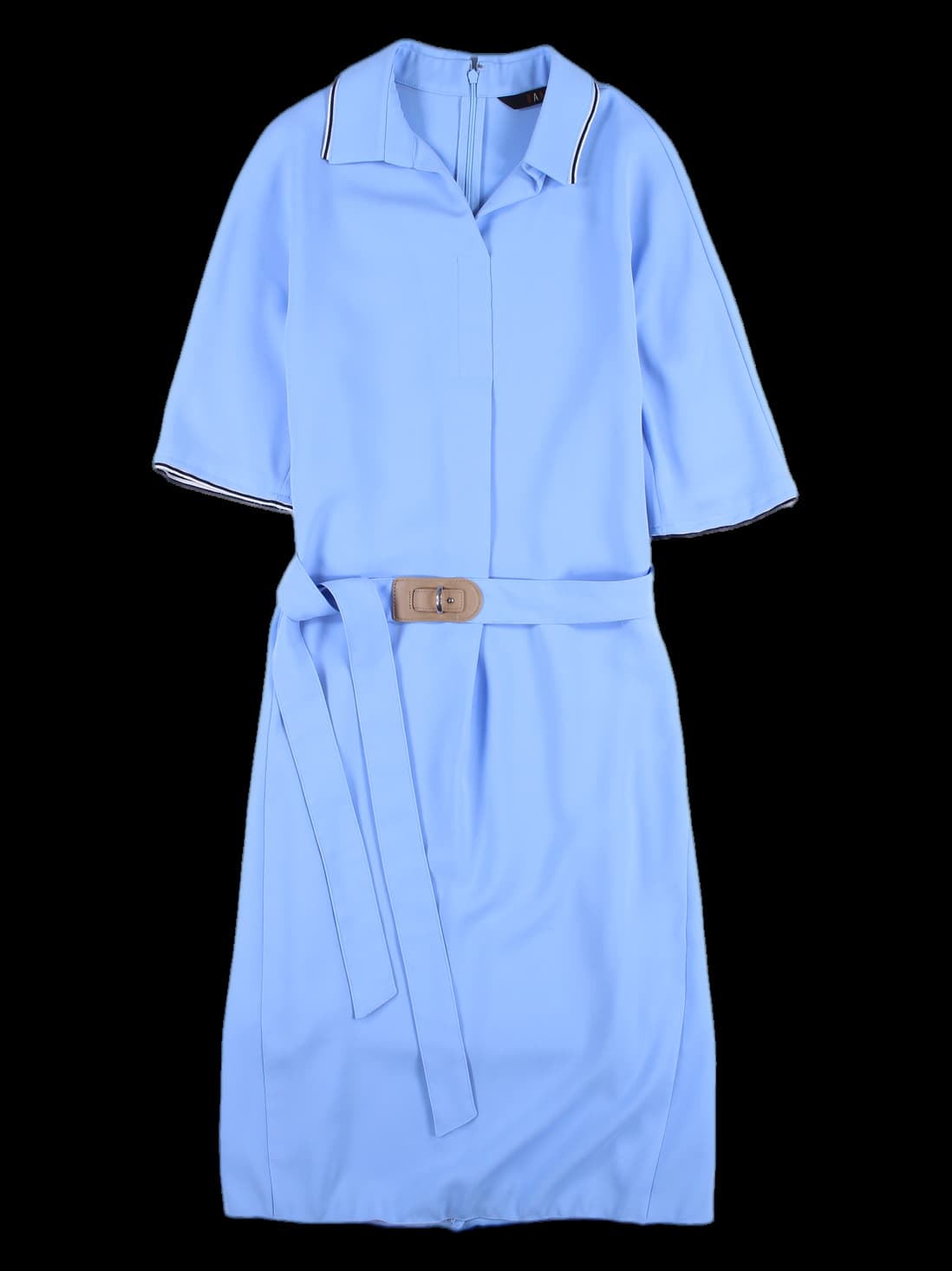 벨티드 롱 원피스