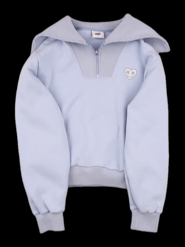 스마일하트 하프 집업