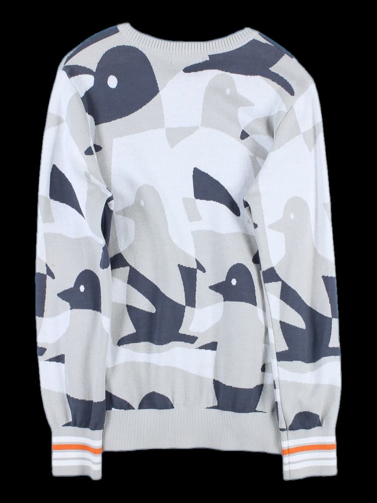 펭귄 무늬 긴소매 니트