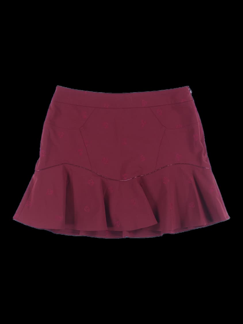 웨이브 절개 포인트 미니 스커트