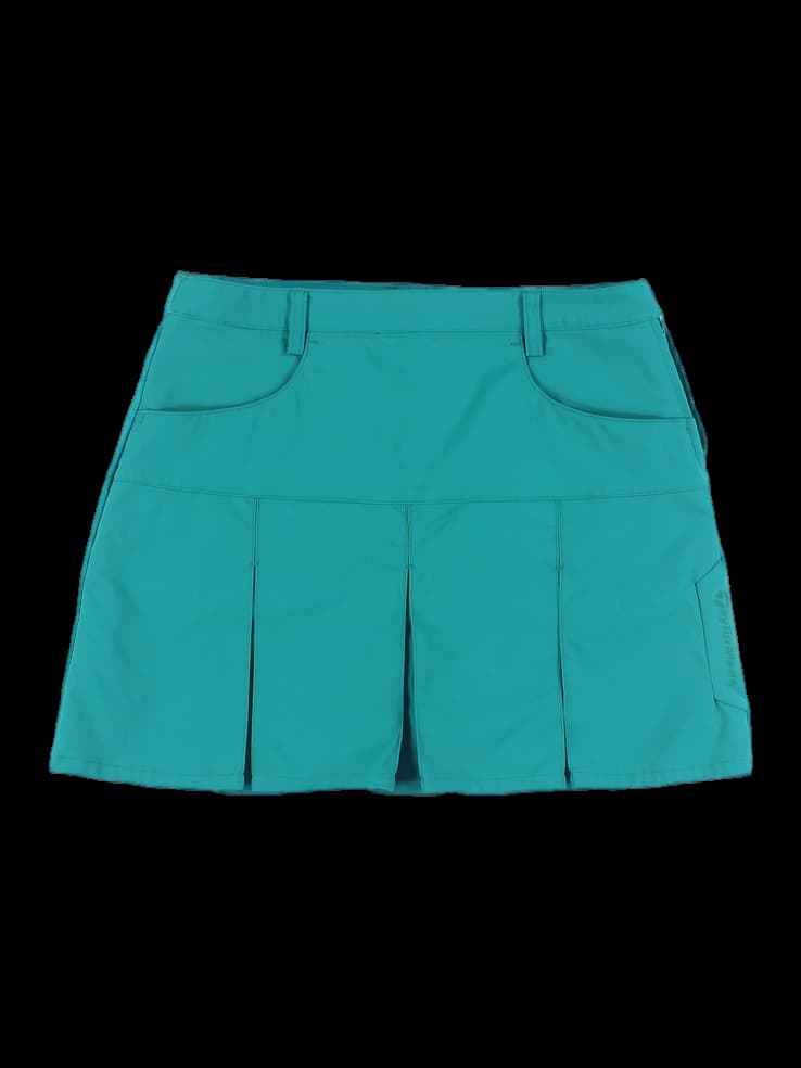 센터 절개 포인트 플리츠 스커트